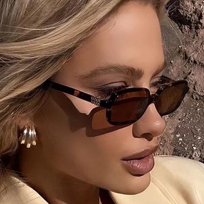 Klasik Marka Tasarımcı y2k Lüks Küçük Çerçeve Kare Güneş Gözlüğü Kadın Erkek İçin Vintage Punk Güneş Gözlüğü Popüler Hip Hop Tonları UV
