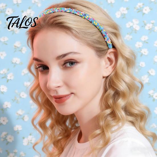 Velvet Lined Headband Thin Headbands for Girls Sparkly Sequin Hairbands Non-slip Bright For Cute Glitter Hair Accessories Children Toddlers
