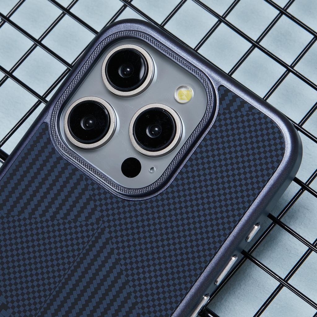 For iPhone 15 Pro Max Case Ultra-Thin PC Hard Phone Cover Carbon Nano Fiber Texture