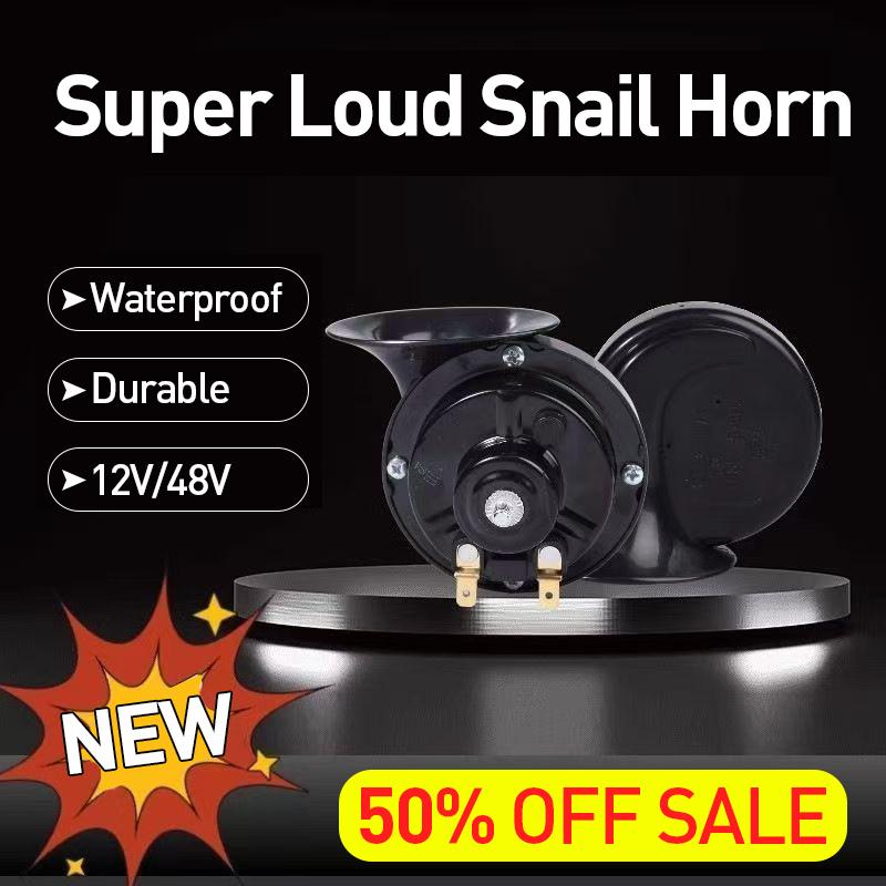 12V48V Super Loud Motorcycle Waterproof Snail Horn Sound Monophonic Scooters Motorcycle Accessorie Electric Moped Horn Universal