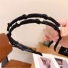 Xiaoxiang Girl Black Bow Pearl Headband - Elegant and Fashionable Hair Accessory