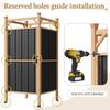 Secure Outdoor Shower Enclosure with Metal Panels, Hooks, and Shelves - Ideal for Pool and Beach Rinsing, Compact Design