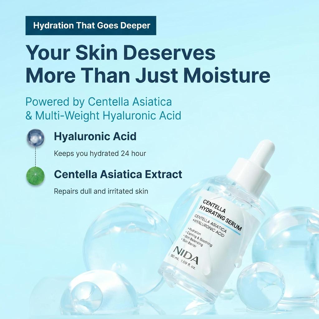 Nida Centella Hydraterend Serum 50ml (+Gratis cadeau)