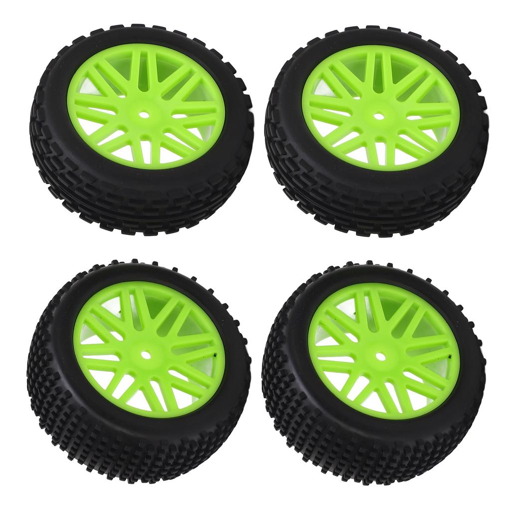 4 Pcs 1Celsius10 RC Off Road Tires 2 Front 2 Rear Round Stud Type Skin V Hole Hub High Grip RC Car Wheels