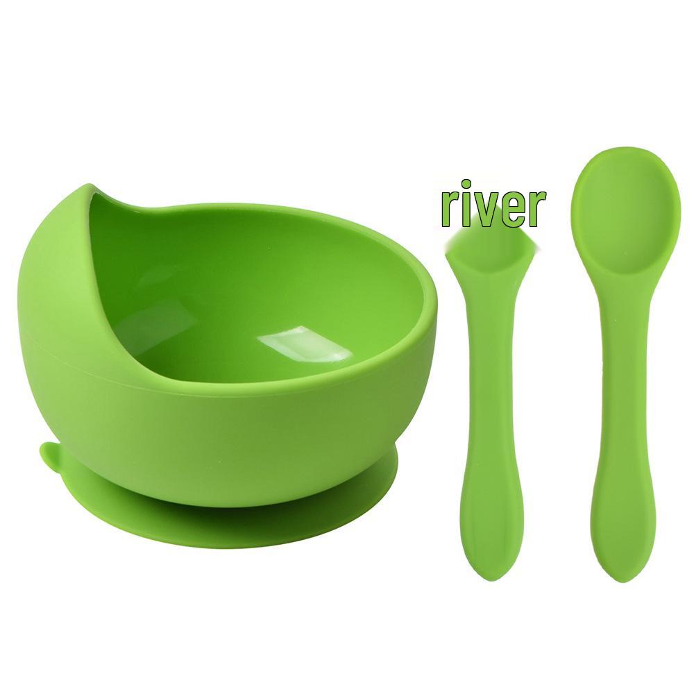 Silicone Suction Baby Bowl & Spoon Set for Feeding and Training