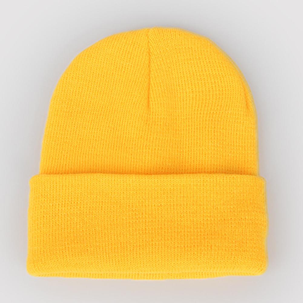 Paar Frauen Männer Mode Winter Warm Einfarbig Mode Wolle Strickmütze Mütze Beanie