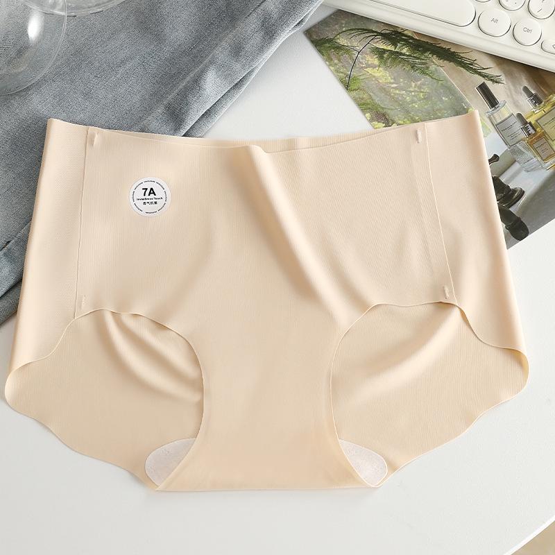 Wavy Comfort: High Elastic Yoga Mid-Waist Antibacterial Cotton Crotch Panties for Women
