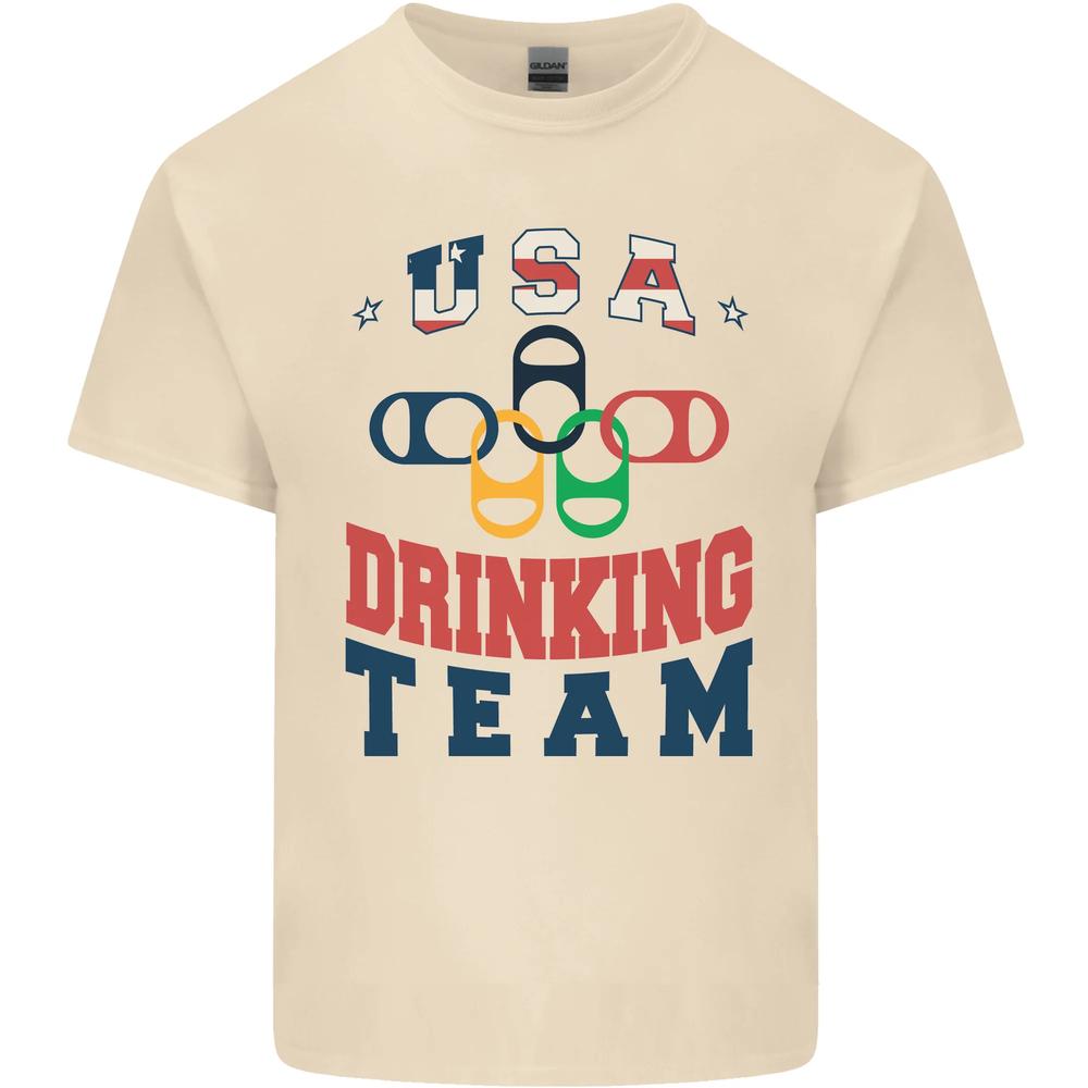 26 USA Drinking Team Funny Bachelor Party Beer Mens Cotton T-Shirt Tee Top Unisex T-Shirt XXL