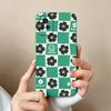Casing For Vivo V20 S19 Y75 S16 V17 Y77 Simple Green Checkered Patterns Silicone Phone Case High Quality Anti Slip Protection For Vivo Cellphone Shell