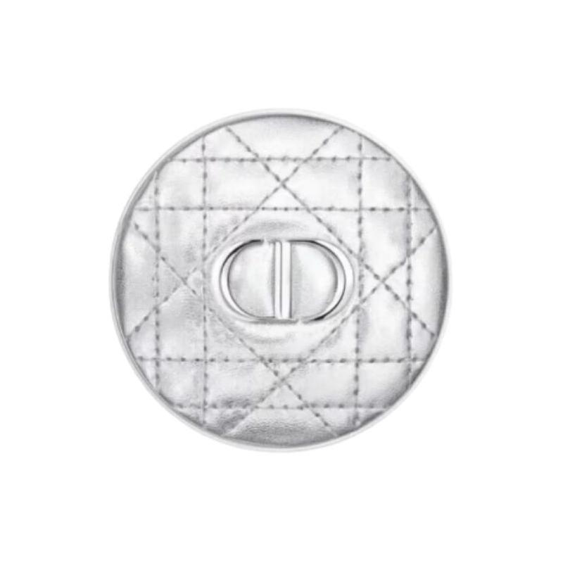 DIOR pink lacquered cannage pattern moist and bright air cushion shell convenient #silver серебряный