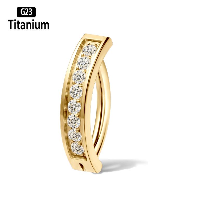 

Титановый пирсинг ASTM F136 14G Кольцо для пирсинга пупка Изогнутый стержень для пупка 10/12 мм Длина стержня Штанга Пирсинг тела Серьги с цирконом 14G 1.6X10mm