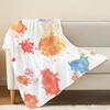 Thick Warm Flannel Blanket, Soft Skin-Friendly Watercolor Throw for Couch, Bedroom & Living Room Christmas & Halloween Cozy Home Decor Vibe
