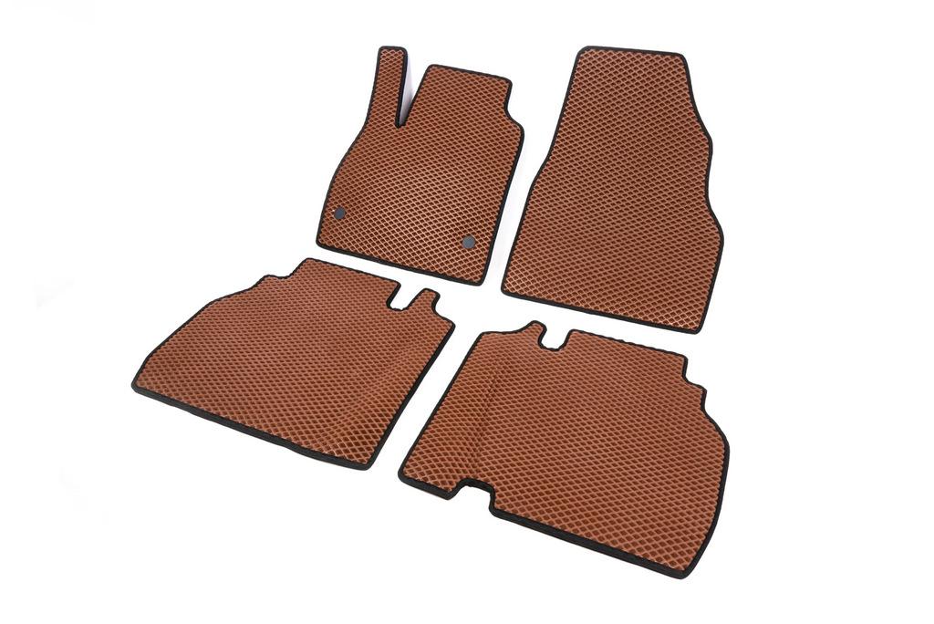 EVA Mats (brick) 5 Pcs, Front and Rear (standard, 1 Sliding Door) for Volkswagen Caddy 2004-2010
