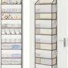 Over the Door Organizer Storage 5 Shelf Hanging Door Organizer with 5 Large Capacity Pockets for Bedroom Bathroom 1pcs