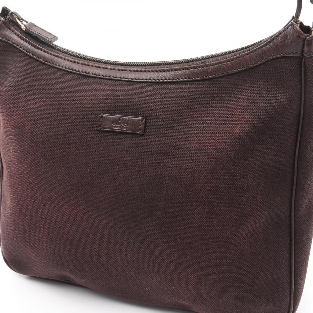 Used GUCCI Shoulder Bag 264219 canvas leather Brown Used Women