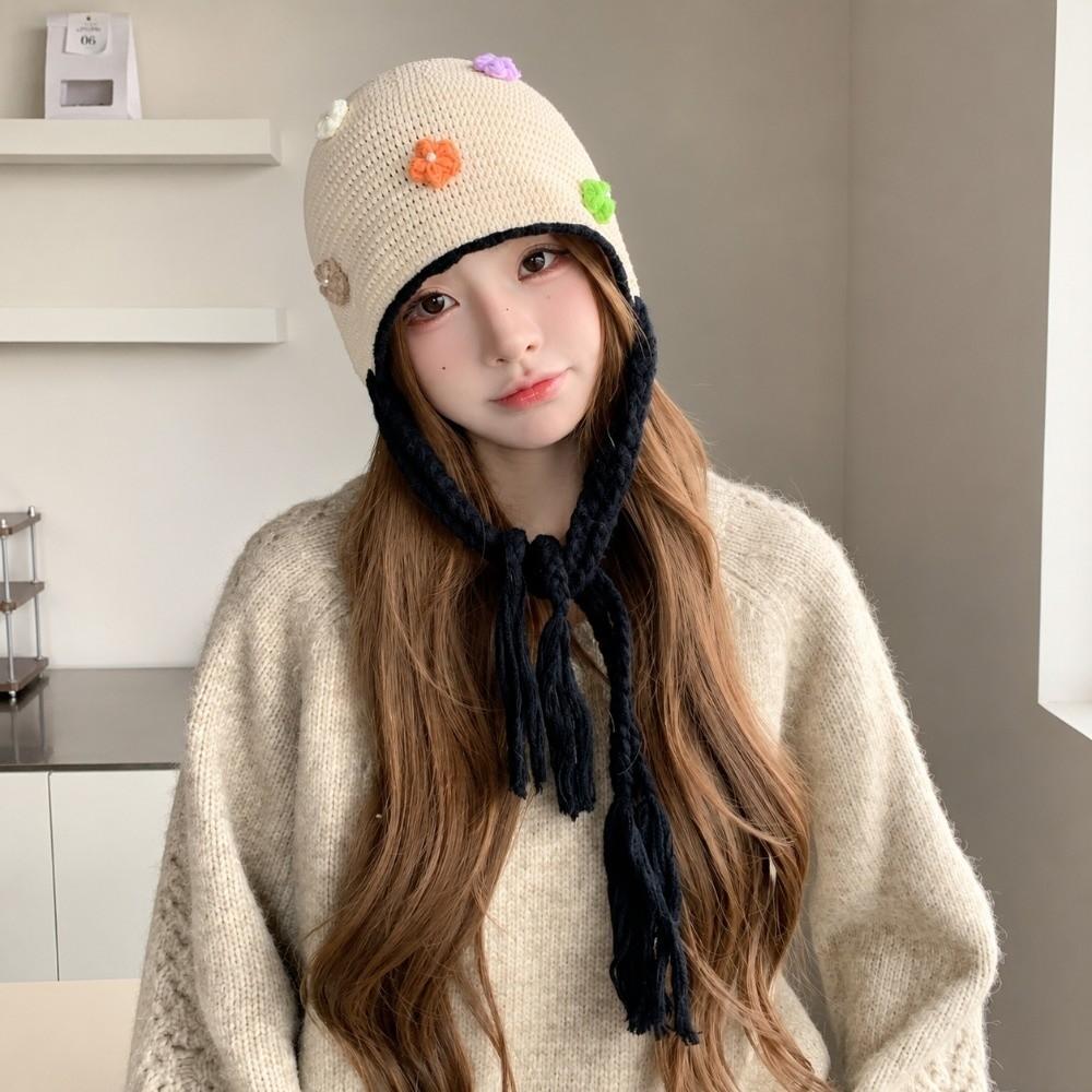 Ear Protection Beanie Cap for Women Windproof Pullover Caps  for Walking Travel Shopping