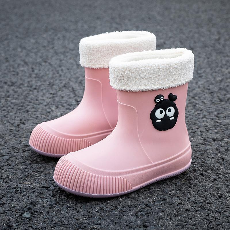 Women's short rain boots new cartoon pattern rain shoes outdoor water shoes fashionable and lightweight waterproof and non-slip
