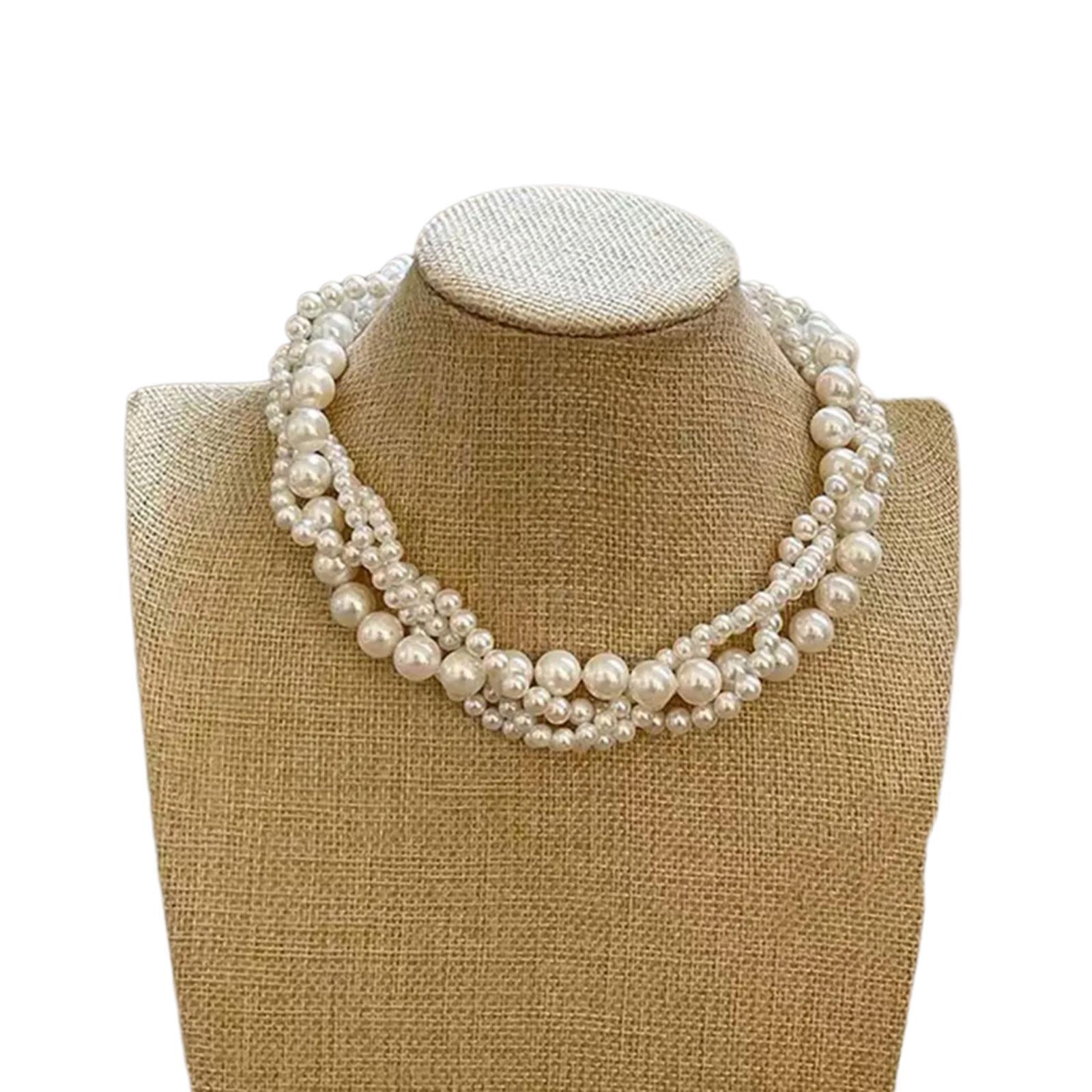 

Stylish Beaded Necklace Adornment Delicate Clavicle Chain Accessory Fashionable Accessory Multistrand Necklace for Women