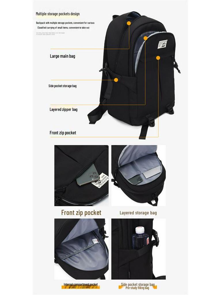 Modny plecak w stylu koreańskim z casualowym napisem