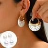 Irregular Shape Retro Faux Pearl Earrings Light Luxury Earrings  For Women Wedding Gifts