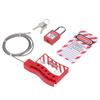 Lockout Tagout Cable Lock Stainless Steel Metal Adjustable Impact Resistant Adjustable Cable Lockout for Industry