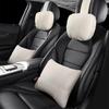 Zhongheng Car Suede Headrest and Lumbar Support Cushion Set