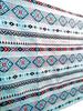 Cotton Linen Ethnic Stripe Fabric for DIY Handmade Crafts (Native Pattern, Gray)