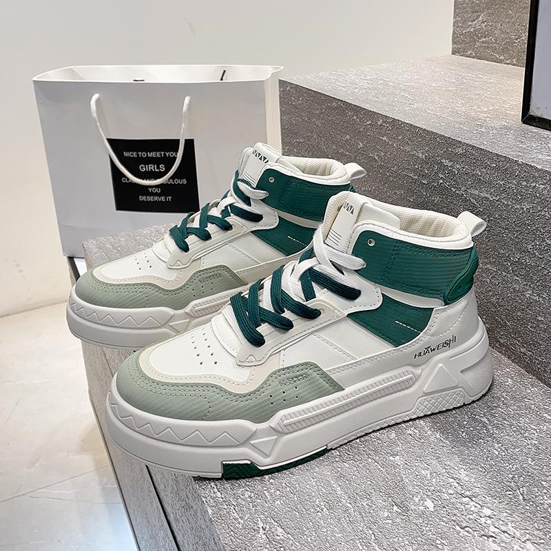 

Нишевая дизайнерская обувь с высоким верхом, новинка 2025 года, универсальные студенческие туфли, белые туфли, повседневная обувь для сноуборда высокого качества 35