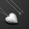 Chain Necklace with Heart-shaped Pendants Can Openable Photo Frame Engraved Love Faith Hope Locket Pendant Necklace Family Gift