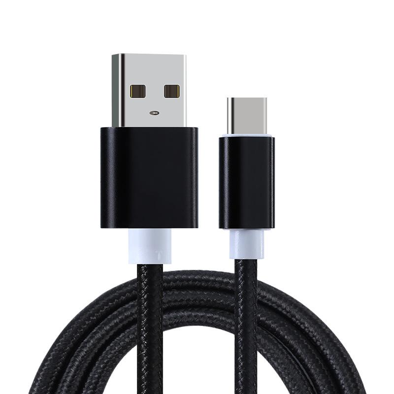 High Quality 2A Durable Braided Fast Charging Pure Copper Micro-USB Type-C Data Cable 1m/2m for Computer & Printer