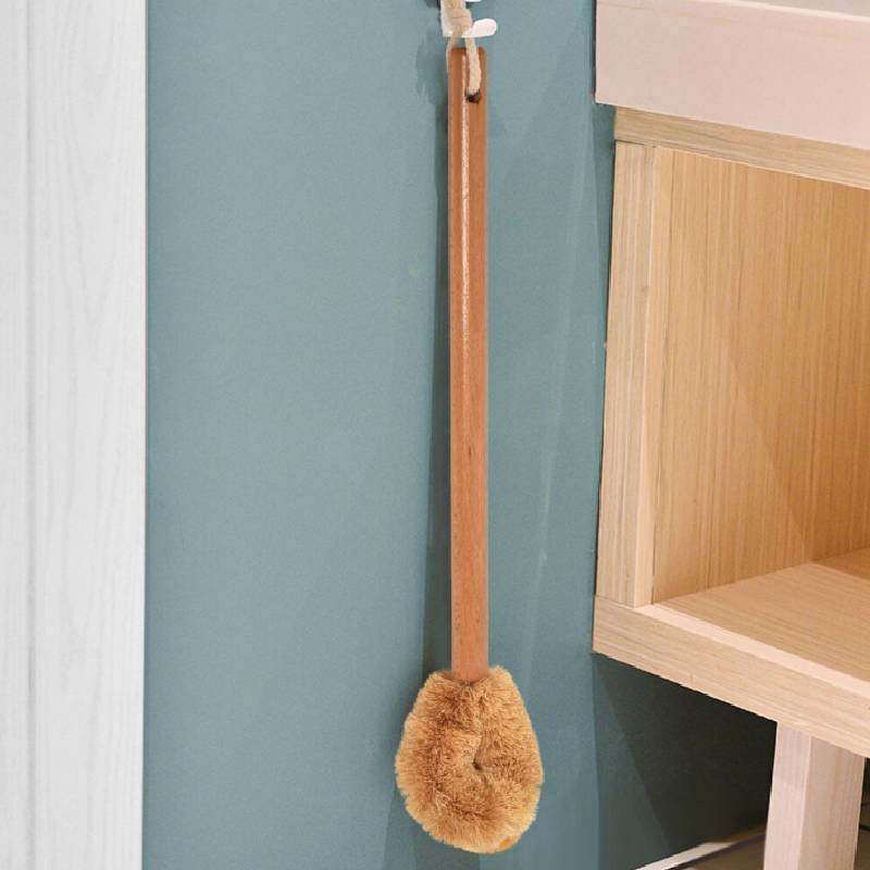 Toilet Brush With Long Handle And Coconut Fiber For Bathroom Cleaning