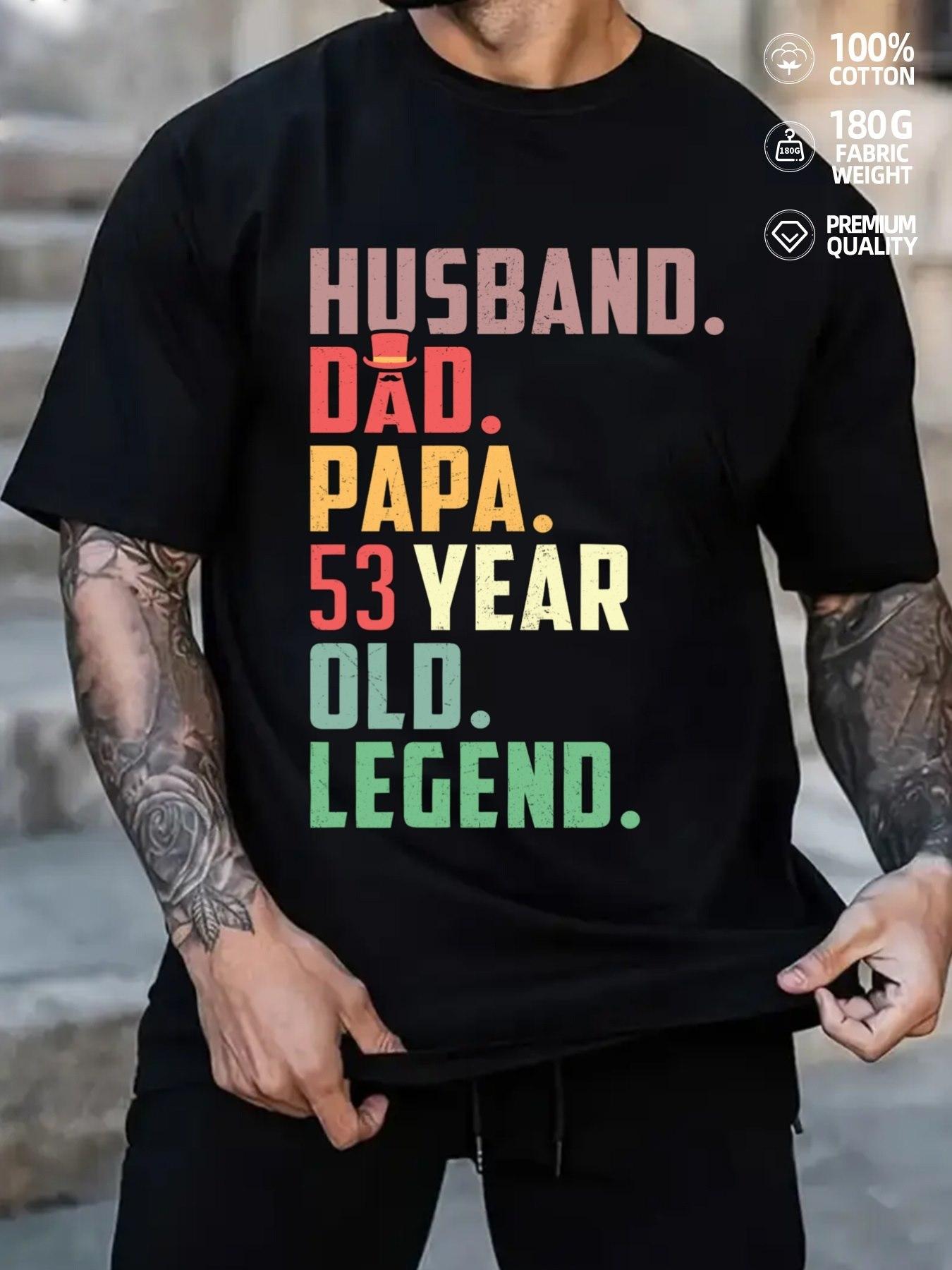 Top Pick Local 1pc MenS Funny Husband Dad Birthday TShirt S