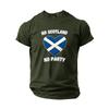 Men's Casual Short Sleeve Neck T-Shirt with Soccer Graphic Design