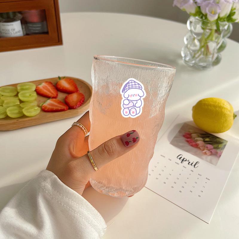 Cute Bear & Rabbit Emoji Planner Stickers: Coffee Color, Waterproof, Traceless Phone Case & Water Cup Decorations