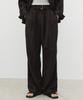 SUARE Linen Pleated Pants Brown