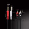 Mono-Telefon x Pin x 2 Audiokabel Cinch-Kabel Konvertierungskabel 2 x Cinch-Stecker auf 2 x Mono-Stecker 2-Cinch 6,35 mm (1m)