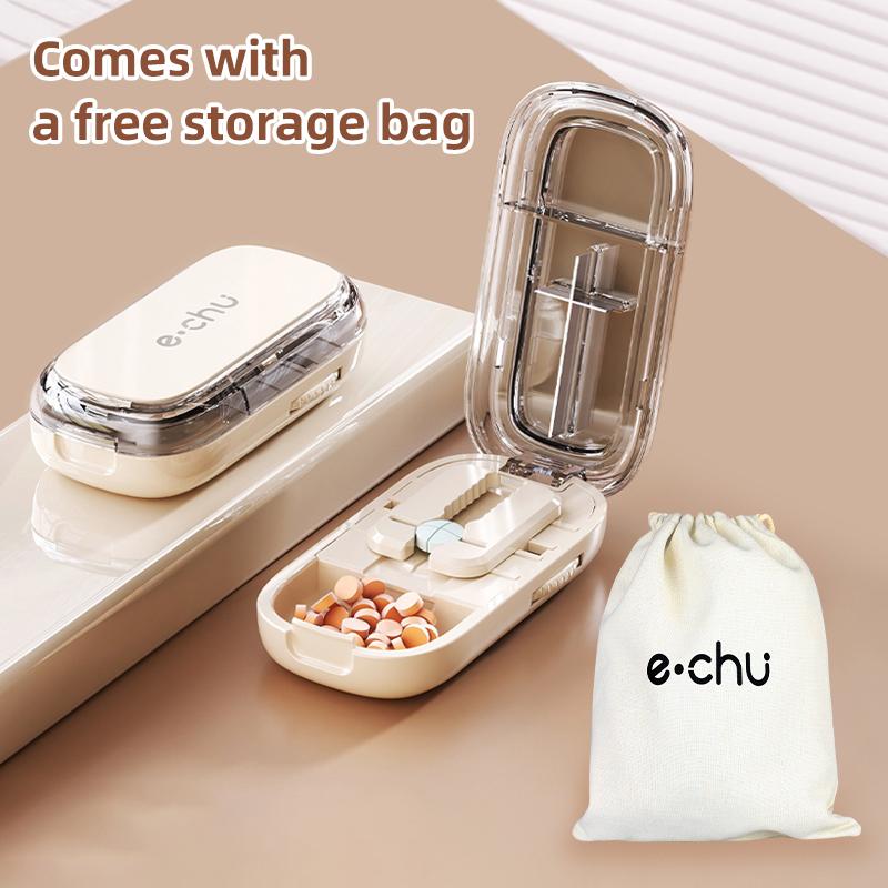 Health Pills Case Quarter Pill Cutter Storage Box Portable Medicine Tablet Medicine Dustproof Divider for Small Pills and Large