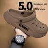 Men's EVA Non-slip Driving Sandals - Odor-proof, Wearable, Thick Sole Crocs for Outdoor.