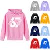 Boys' Printed Hooded Long,Sleeve Sweatshirt Casual Sports Comfort Sweatshirt