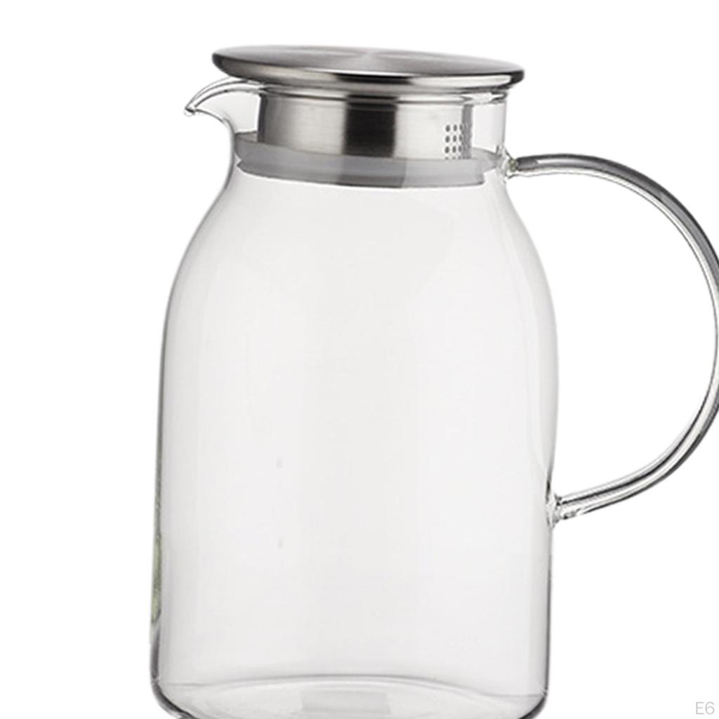 Crystal Clear Jug with Handle for Refreshing Drinks