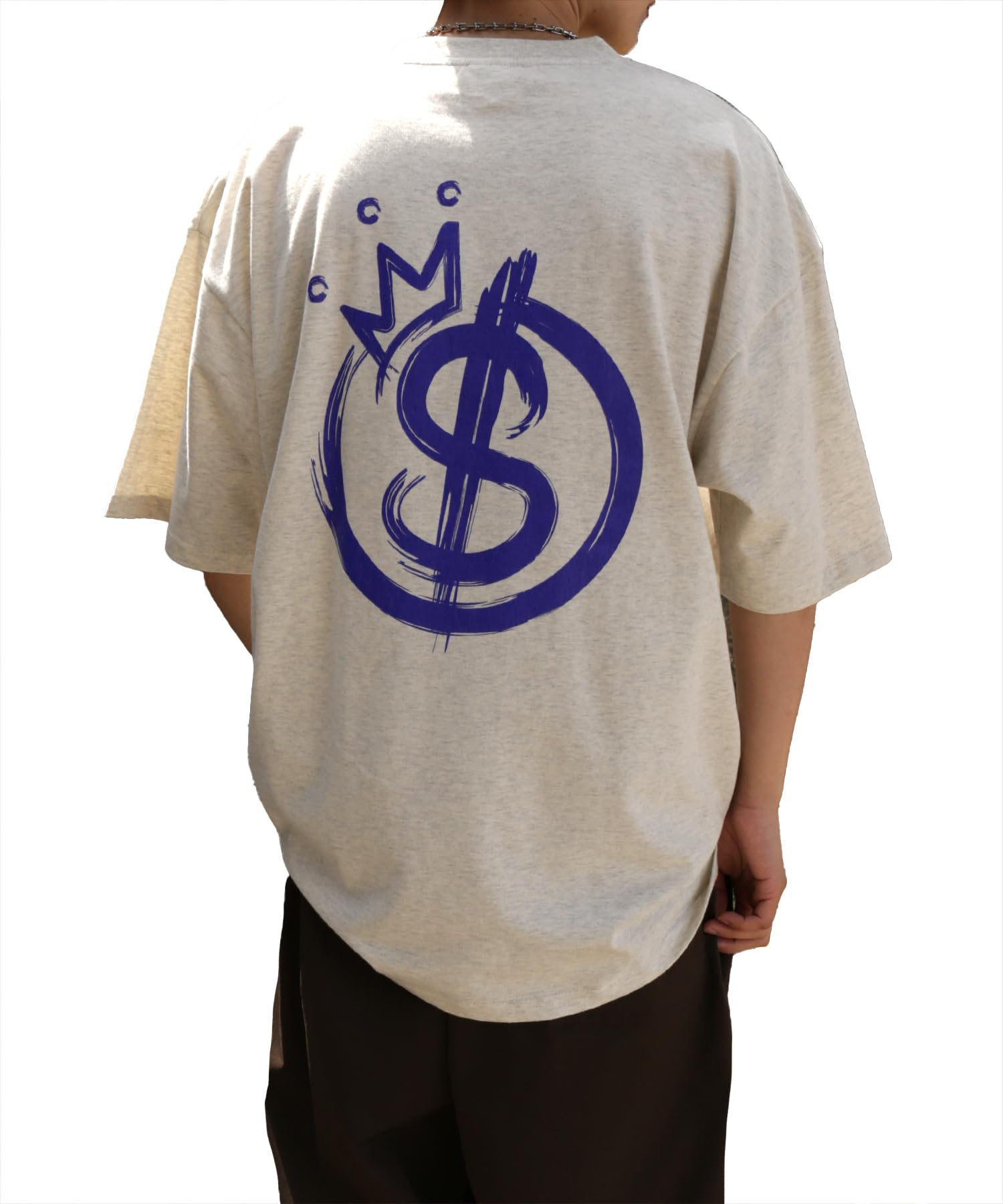 

IMPROMES Casual SIDEWAYSTANCE S Crown Logo Short Sleeve T-Shirt, Men s, Oatmeal