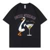 Social Overload Funny Goose Meme T-shirts High Street Fashion Trend Short Sleeve T Shirt Men Women Casual Cotton Summer T-shirt
