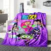 Teen Titans Go Flannel Blanket Super Soft Warm Cozy Blanket for Sofa Bed Office Travel All‑Season Home Decor Gift