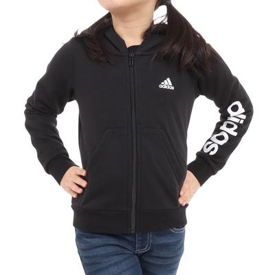 Adidas Essentials Linear Logo Hoodie ECK51 J130 Kinder Full-Zip Schwarz/Weiß (IC3584)