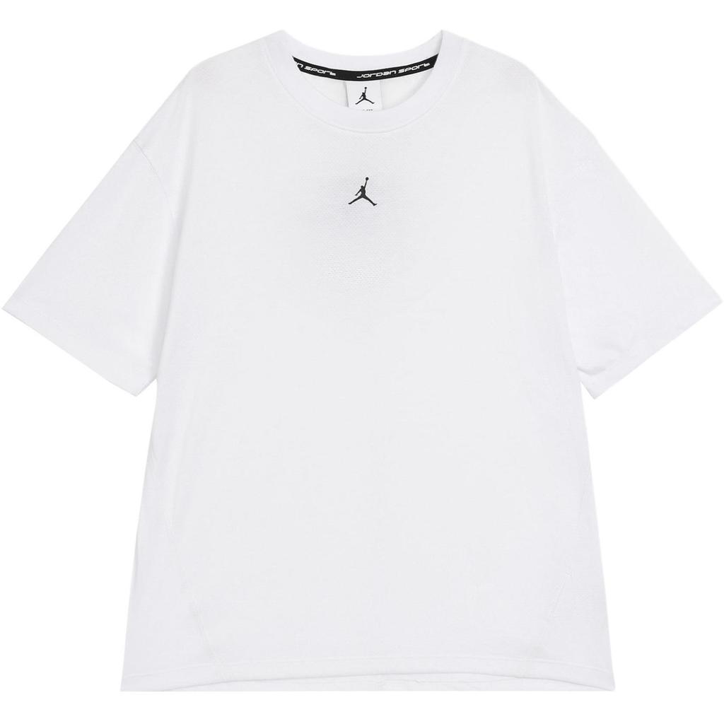 Jordan Sport Logo Loose Quick-Dry Short Sleeve T-Shirt Women Tops White FN5117-100