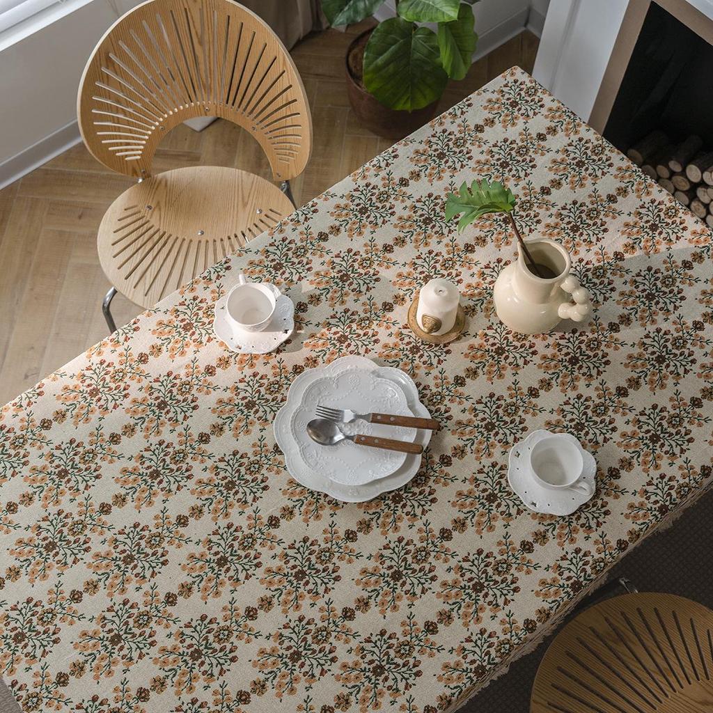 Imaqi Yun Bohemian Floral Jacquard Tablecloth