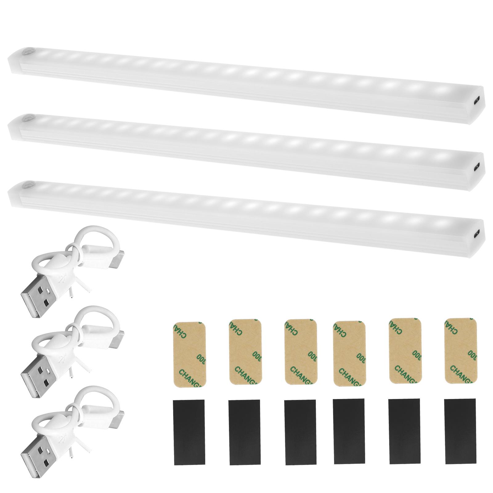 

3PCS Rv Step Lights LED Cabinet Light LED Stair Light Motion Sensor Automatic Activation USB Rechargeable with 3 Light Modes