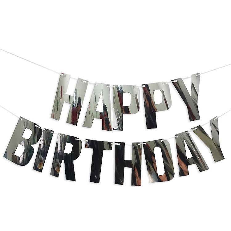 Πανό Happy Birthday με Γκλίτερ σε Χρώματα Μακαρόν – Προσαρμόσιμη Διακόσμηση Πάρτι