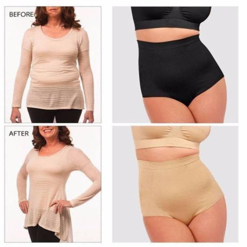 Seamless High-waist Body-shaping Panties Breathable Nylon Fabric For Postpartum Women