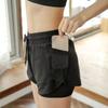 Women's Double Layered Quick-Dry Athletic Shorts, Anti-lighting Loose Fit, For Outdoor Leisure Running Fitness Workout, Sport St